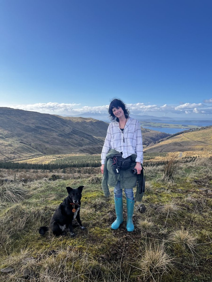 Silke and Maisy outdoors